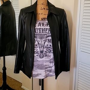 Leather jacket in good condition.